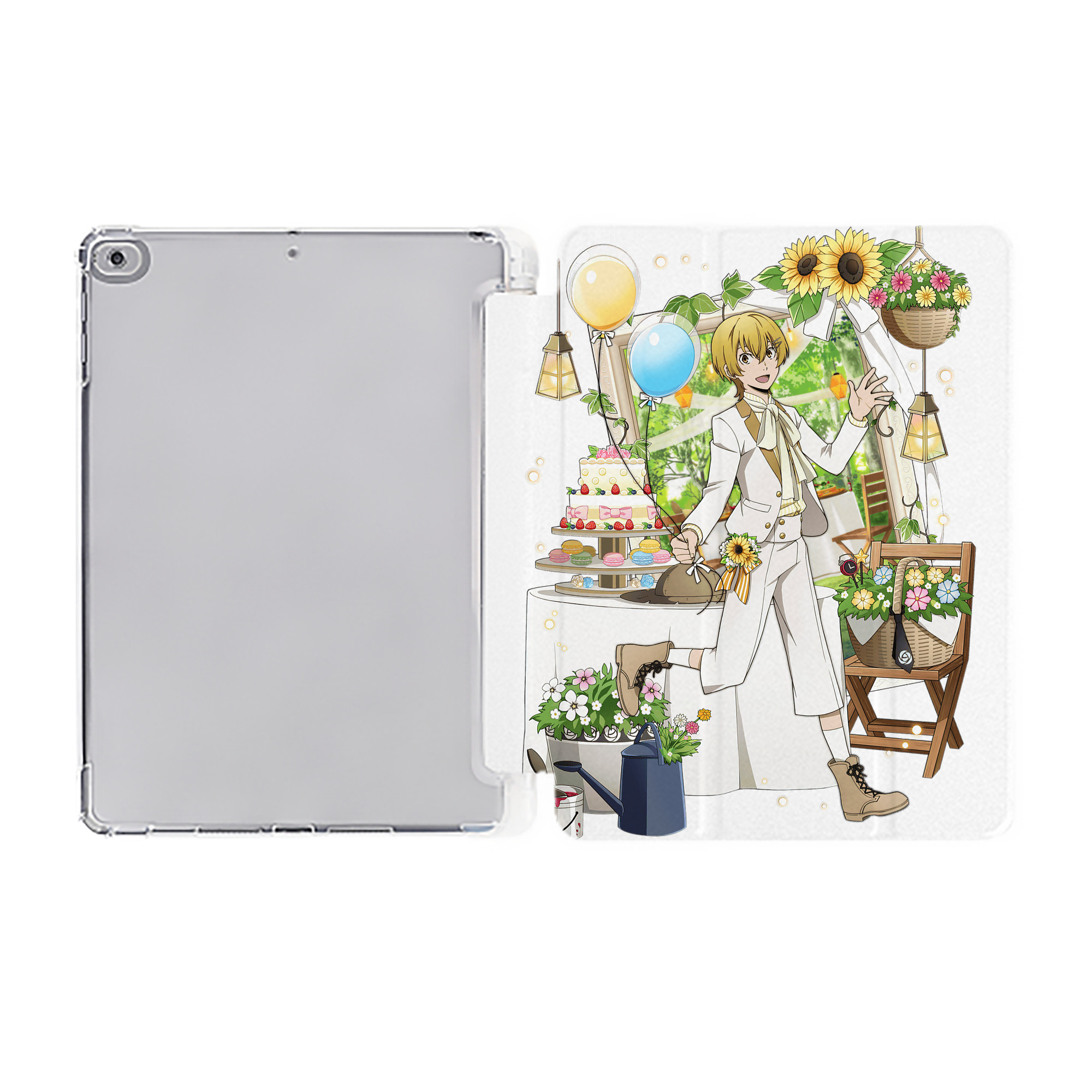 （画像用） 文豪ストレイドッグス Bungo Stray Dogs IPad ケース ペン収納付き 三つ折りスタンド PUレザー×シリコン 対応機種9.5/10.5/10.9インチ